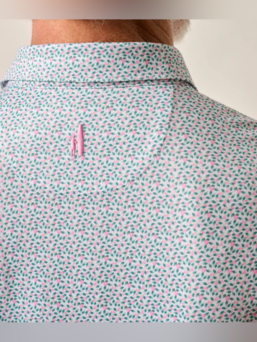 Johnnie-O Performance Floral Jersey Springwood Polo Porto Pink Size XL BNWT